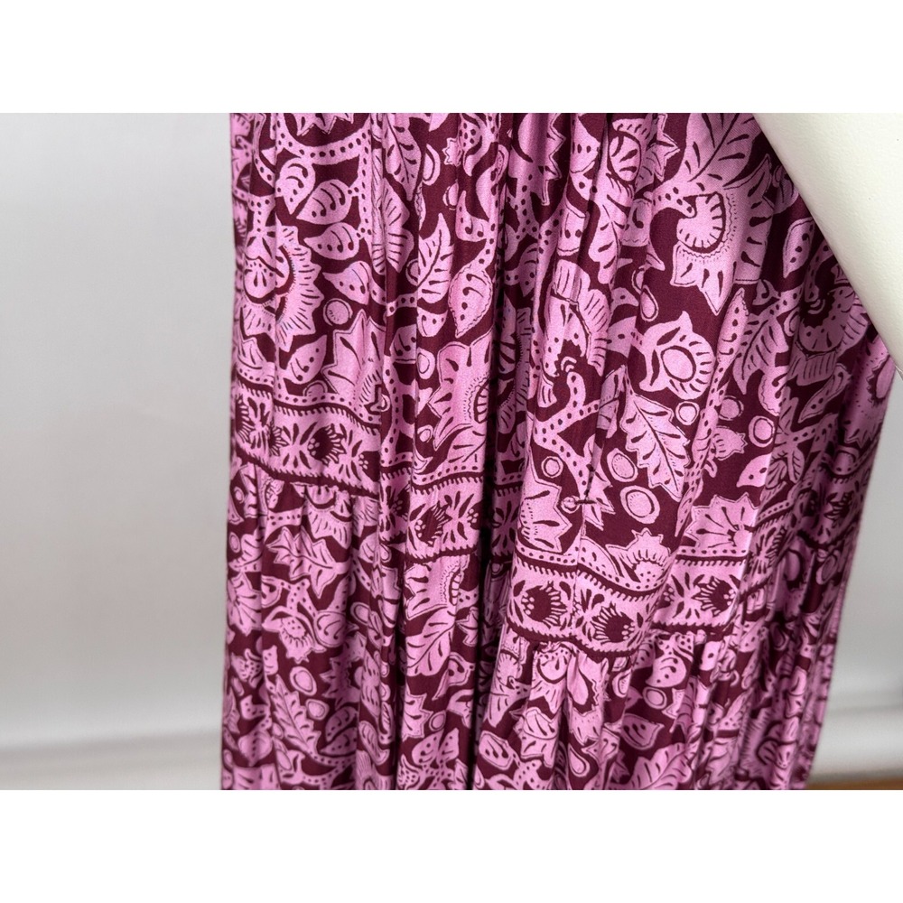 Omika Paola Maxi Dress Tanvi Berry Women M EUC Sleeveless Sun Bohemian Pockets - Picture 14 of 15